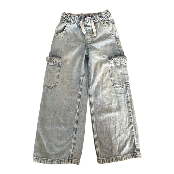 GAP Other - GAP kids Wide-Leg Pull-On Jeans  Cargo Jeans Size M 100% Cotton